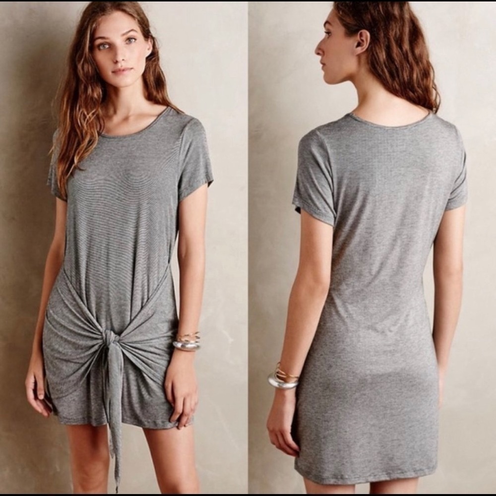 Dolan Left Coast Collection Anthropologie Short Sleeve Tie Front Dress